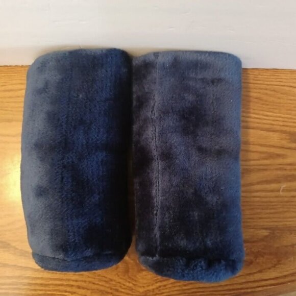 Golf Club Wood Head Cover X & 1 Plush Barrel Navy Blue Fuzzy Acrylic Unbranded - Picture 2 of 4